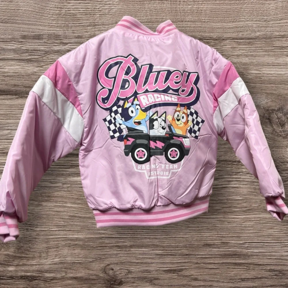 NWT Bluey Girls Bomber Jacket SZ 10-12
